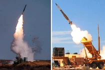 Hình ảnh khai hỏa của hệ thống S-400 (trái) và Patriot. Ảnh: MW.