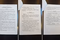 Văn bản cho thấy đề xuất hòa bình của phía Nga. Ảnh: RT.