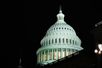 Tòa nhà Quốc hội Mỹ vào ngày thứ 40 của thời gian chính phủ đóng cửa một phần, tại Washington, D.C., Mỹ ngày 9/11. Ảnh: Reuters.