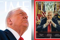 Bìa cũ (trái) bị ông Trump chê bai và bìa mới được tạp chí Time cho ra mắt. Ảnh: Deadline.