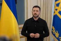 Tổng thống Ukraine Volodymyr Zelensky tổ chức họp báo tại Kiev, Ukraine vào ngày 27/9. Ảnh: Reuters.