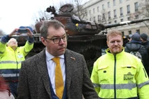 Ông Oleksii Makeev, Đại sứ Ukraine tại Đức trong bức ảnh chụp ngày 24/2. Ảnh: Getty.