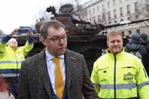 Ông Oleksii Makeev, Đại sứ Ukraine tại Đức trong bức ảnh chụp ngày 24/2. Ảnh: Getty.