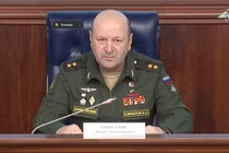 Trung tướng Igor Kirillov, Tư lệnh Lực lượng Bảo vệ Phóng xạ, Sinh học và Hóa học của Nga. Ảnh: Reuters.