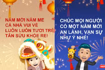 Công dân số có nhiều cách chúc Tết ấn tượng