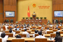 Quốc hội khóa XIV nước Cộng hòa xã hội chủ nghĩa Việt Nam khai mạc trọng thể Kỳ họp thứ 11 tại Nhà Quốc hội, Thủ đô Hà Nội.