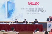 Ban chủ toạ ĐHĐCĐ thường niên năm 2021 của Gelex (Ảnh chụp màn hình)
