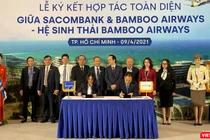 Toàn cảnh buổi lễ ký kết hợp tác toàn diện giữa Sacombank và Bamboo Airways - hệ sinh thái Bamboo Airways