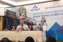 Ông Trần Đình Long - Chủ tịch HĐQT Tập đoàn Hòa Phát (thứ 3 từ trái sang) - làm chủ tọa cuộc họp ĐHĐCĐ thường niên 2019 (Ảnh: P.D)