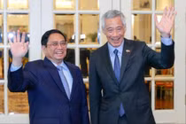 Thủ tướng Lý Hiển Long nhiệt liệt chào mừng Thủ tướng Phạm Minh Chính thăm chính thức Singapore vào tháng 2/2023