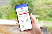 Giao diện mini app Phòng chống thiên tai Việt Nam.