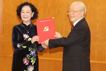Bà Trương Thị Mai được phân công giữ chức Thường trực Ban Bí thư khoá XIII. Ảnh: TTXVN