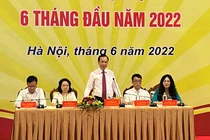 Toàn cảnh buổi họp báo thông tin về kết quả điều hành chính sách tiền tệ và hoạt động ngân hàng những tháng đầu năm 2022 của NHNN (Nguồn: SBV)