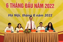 Toàn cảnh buổi họp báo thông tin về kết quả điều hành chính sách tiền tệ và hoạt động ngân hàng những tháng đầu năm 2022 của NHNN (Nguồn: SBV)