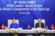 Chủ tịch Quốc hội Nguyễn Thị Kim Ngân và Thủ tướng Chính phủ Nguyễn Xuân Phúc phiên họp (Ảnh: quochoi.vn)