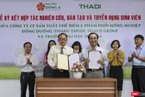 Đại diện THADI và Đại học Đông Á tại lễ ký kết hợp tác đào tạo