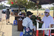 Chốt kiểm soát dịch COVID-19 của tỉnh Quảng Nam trên tuyến đường bộ nối Đà Nẵng với tỉnh này
