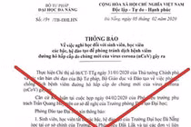Văn bản giả mạo công văn của ĐH Đà NẴng cho sinh viên nghỉ học đến 16/2