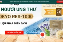 Thông tin quảng cáo thực phẩm bảo vệ sức khỏe Res-1000 với nội dung quảng cáo như thuốc chữa bệnh