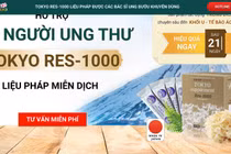 Thông tin quảng cáo thực phẩm bảo vệ sức khỏe Res-1000 với nội dung quảng cáo như thuốc chữa bệnh