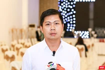 Ông Nguyễn Đức Tâm - Chủ tịch HĐQT Công ty CP đầu tư Hoàng Nhất Nam trả lời phỏng vấn báo giới