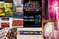 Thực phẩm chức năng có chứa chất ma túy và ma túy được các đối tượng pha trộn, đóng gói dưới dạng thực phẩm, đồ uống (ảnh cơ quan công an cung cấp)