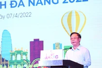 Ông Phạm Văn Thủy - Phó Tổng cục trưởng Tổng cục Du lịch phát biểu tại buổi họp báo công bố Chương trình kích cầu du lịch Đà Nẵng 2022