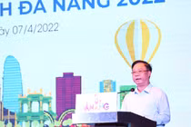 Ông Phạm Văn Thủy - Phó Tổng cục trưởng Tổng cục Du lịch phát biểu tại buổi họp báo công bố Chương trình kích cầu du lịch Đà Nẵng 2022