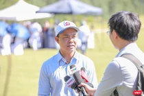 Ông Nguyễn Xuân Bình – Phó Giám đốc Sở Du lịch Đà Nẵng trả lời phỏng vấn báo giới trong buổi khai mạc lễ hội Du lịch Golf Đà Nẵng 2022