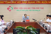 Thủ tướng Phạm Minh Chính tại buổi làm việc với Bệnh viện Sản Nhi Phú Thọ (ảnh Nhật Bắc/VGP)