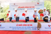 Quang cảnh buổi khởi công (ảnh So TNMT)