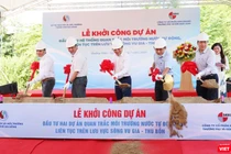 Quang cảnh buổi khởi công (ảnh So TNMT)