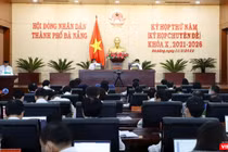 Quảng cảnh kỳ họp thứ 5 (Kỳ họp chuyên đề) HĐND TP Đà Nẵng khóa X, nhiệm kỳ 2021-2026 