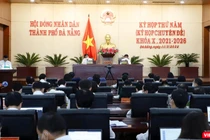 Quảng cảnh kỳ họp thứ 5 (Kỳ họp chuyên đề) HĐND TP Đà Nẵng khóa X, nhiệm kỳ 2021-2026 