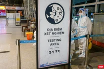 Khu vực xét nghiệm COVID-19 miễn phí tại Nhà ga hành khách quốc tế (Nhà ga T2) sân bay quốc tế Đà Nẵng.