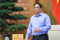 Thủ tướng Chính phủ Phạm Minh Chính phát biểu trong phiên họp Chính phủ thường kỳ tháng 8/2022 (ảnh VGP/Nhật Bắc)