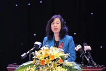 Bộ Trưởng Bộ Y tế Đào Hồng Lan phát biểu tại Mít tinh hưởng ứng Tháng hành động quốc gia phòng, chống HIV/AIDS và Ngày Thế giới phòng chống AIDS năm 2022 diễn ra ngày 26/11, tại TP Bắc Ninh (tỉnh Bắc Ninh)