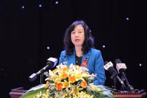 Bộ Trưởng Bộ Y tế Đào Hồng Lan phát biểu tại Mít tinh hưởng ứng Tháng hành động quốc gia phòng, chống HIV/AIDS và Ngày Thế giới phòng chống AIDS năm 2022 diễn ra ngày 26/11, tại TP Bắc Ninh (tỉnh Bắc Ninh)