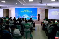 Quang cảnh sự hội thảo “Giải pháp nền tảng IoT Việt Nam trong giáo dục đại học” và Triển lãm IoT ứng dụng.