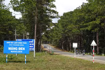 Một góc thị trấn Măng Đen (tỉnh Kon Tum) (ảnh chinhphu.gov.vn)