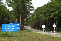 Một góc thị trấn Măng Đen (tỉnh Kon Tum) (ảnh chinhphu.gov.vn)