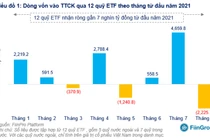 Nhóm quỹ ETF bị rút ròng hơn 2.200 tỉ đồng trong tháng 8