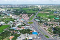 Thành phố Tân An nhìn từ trên cao