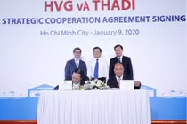 Buổi lễ ký kết hợp tác chiến lược giữa Thadi và HVG (Ảnh: Thaco)