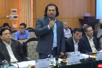 Chủ tịch HBRE Hồ Tá Tín tại toạ đàm "Góp ý cơ chế, chính sách phát triển năng lượng tái tạo" hôm 29/10/2020 (Ảnh: P.D)