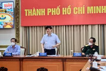 Bộ trưởng Bộ Y tế Nguyễn Thanh Long phát biểu tại cuộc họp (Ảnh - Thái Bình) 