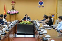 Bộ Y tế họp khẩn về trường hợp bệnh nhân 1347 mắc COVID-19 (Ảnh: Đình Anh) 