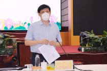 Bộ trưởng Bộ Y tế Nguyễn Thanh Long phát biểu tại cuộc họp (Ảnh - Thái Bình) 