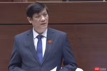 Bộ trưởng Bộ Y tế Nguyễn Thanh Long trả lời chất vấn trước Quốc hội (Ảnh - MT) 