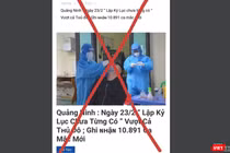 Thông tin không chính xác về số ca mắc COVID-19 mới lan truyền trên mạng xã hội (Ảnh - VT) 